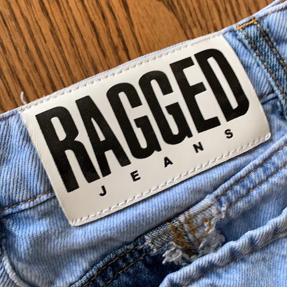 Ragged Patchwork Raw Edge Denim Jeans - Picture 10 of 10